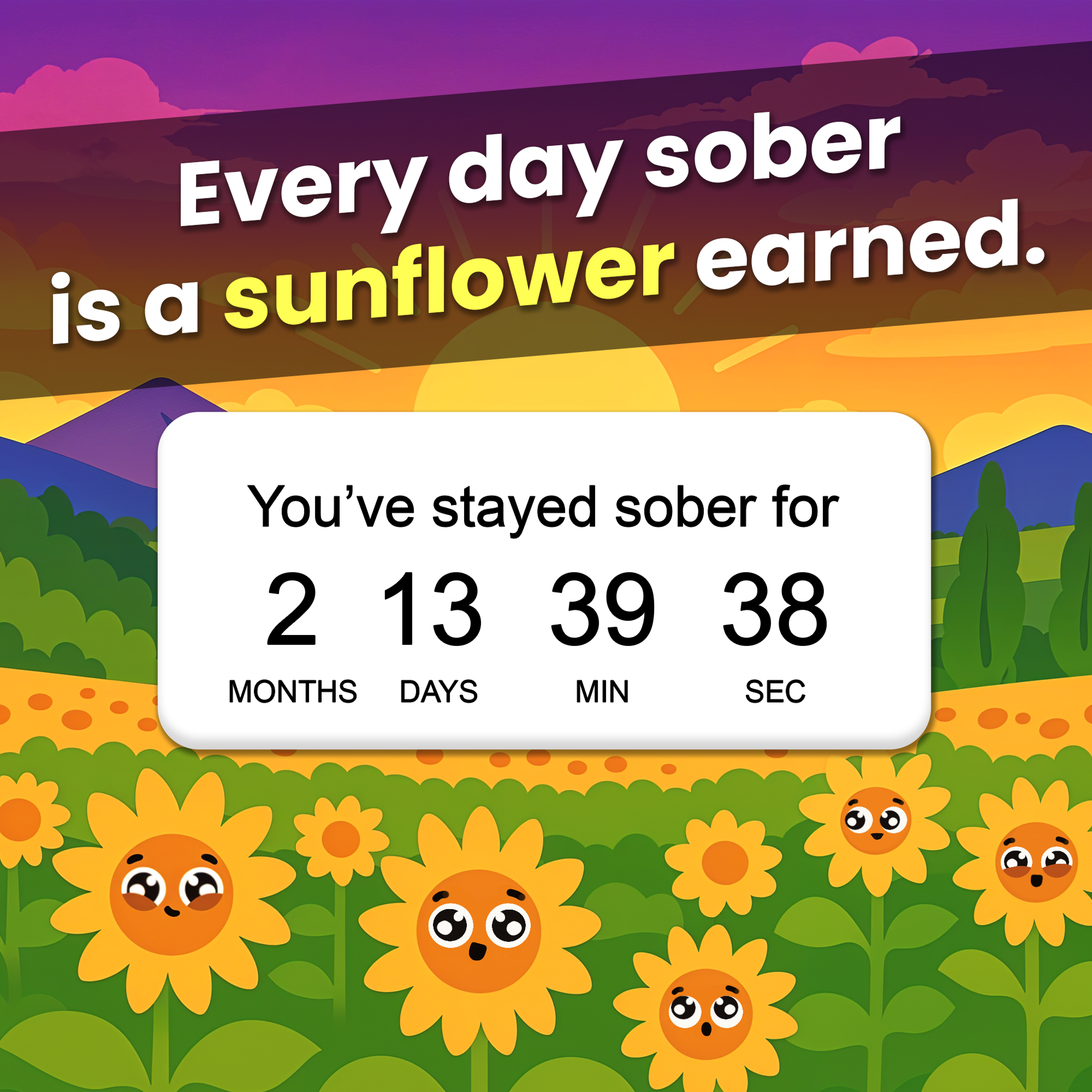 Sunflower Sober Facebook ad