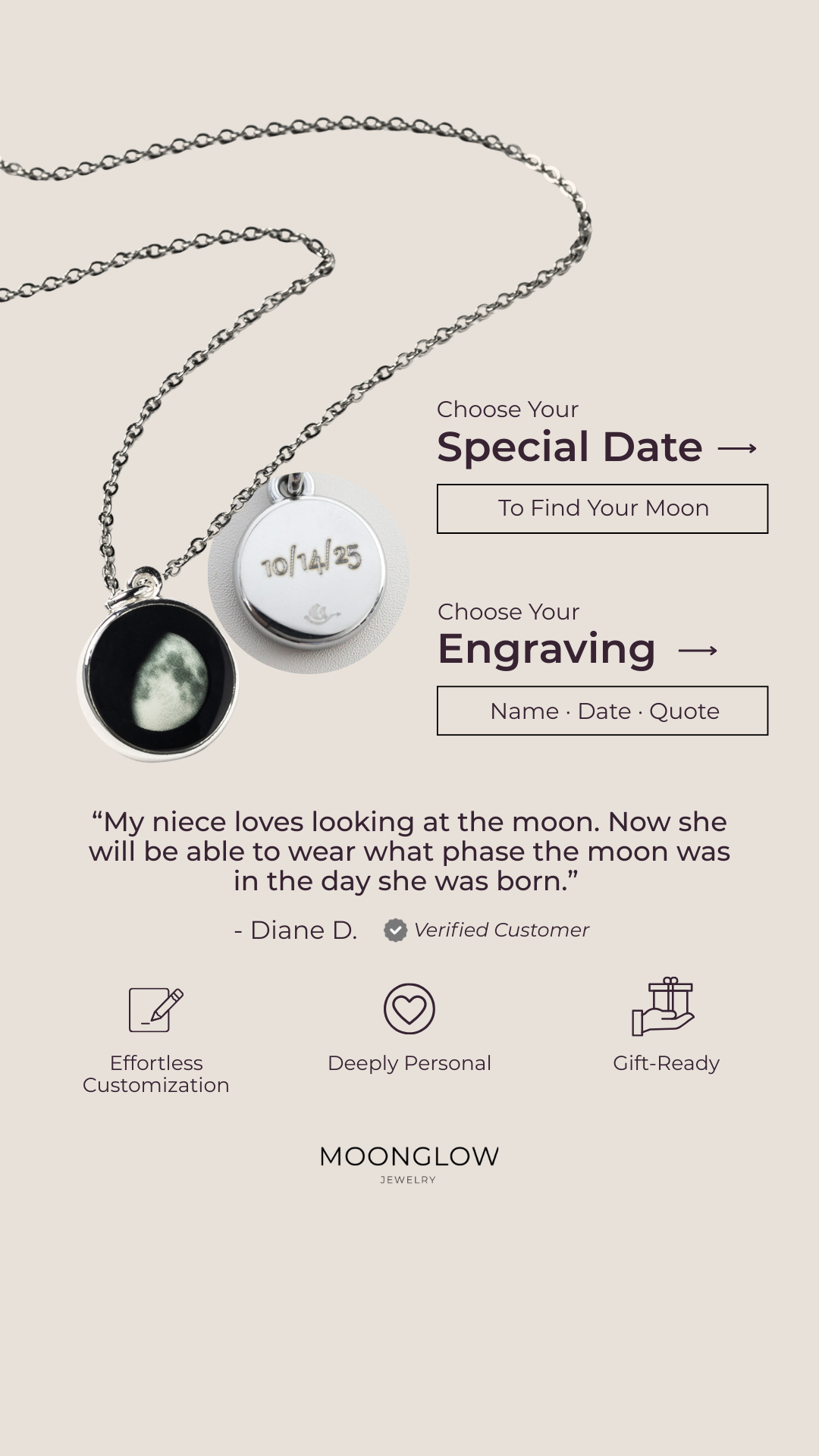 Moonglow Jewelry Facebook ad