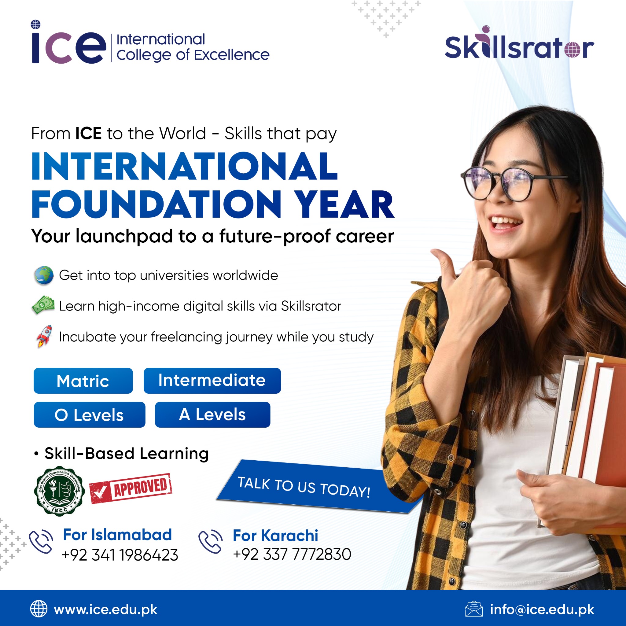 International College of Excellence - ICE Facebook ad