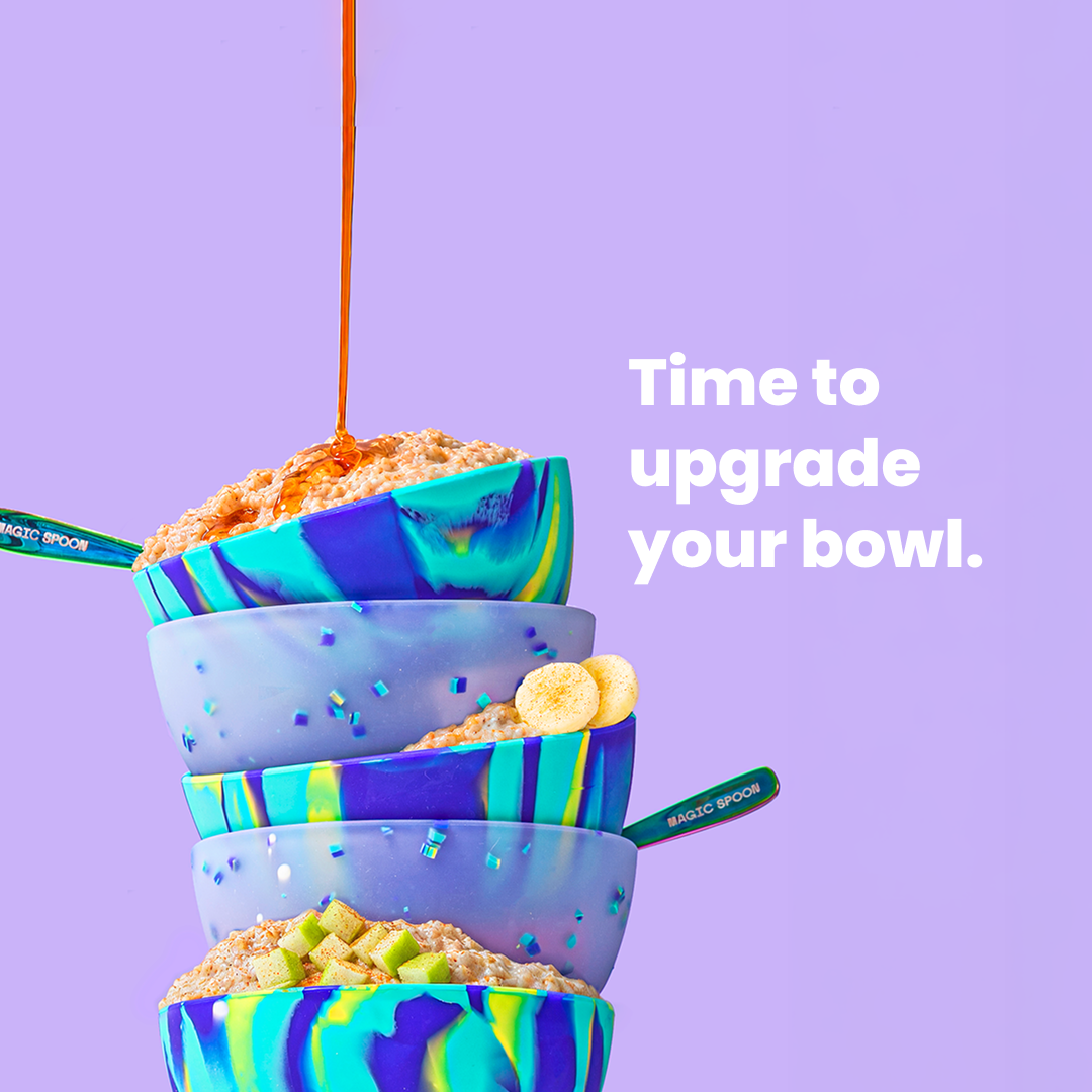 Magic Spoon Cereal Facebook ad: High protein, excellent fiber, and total breakfast…