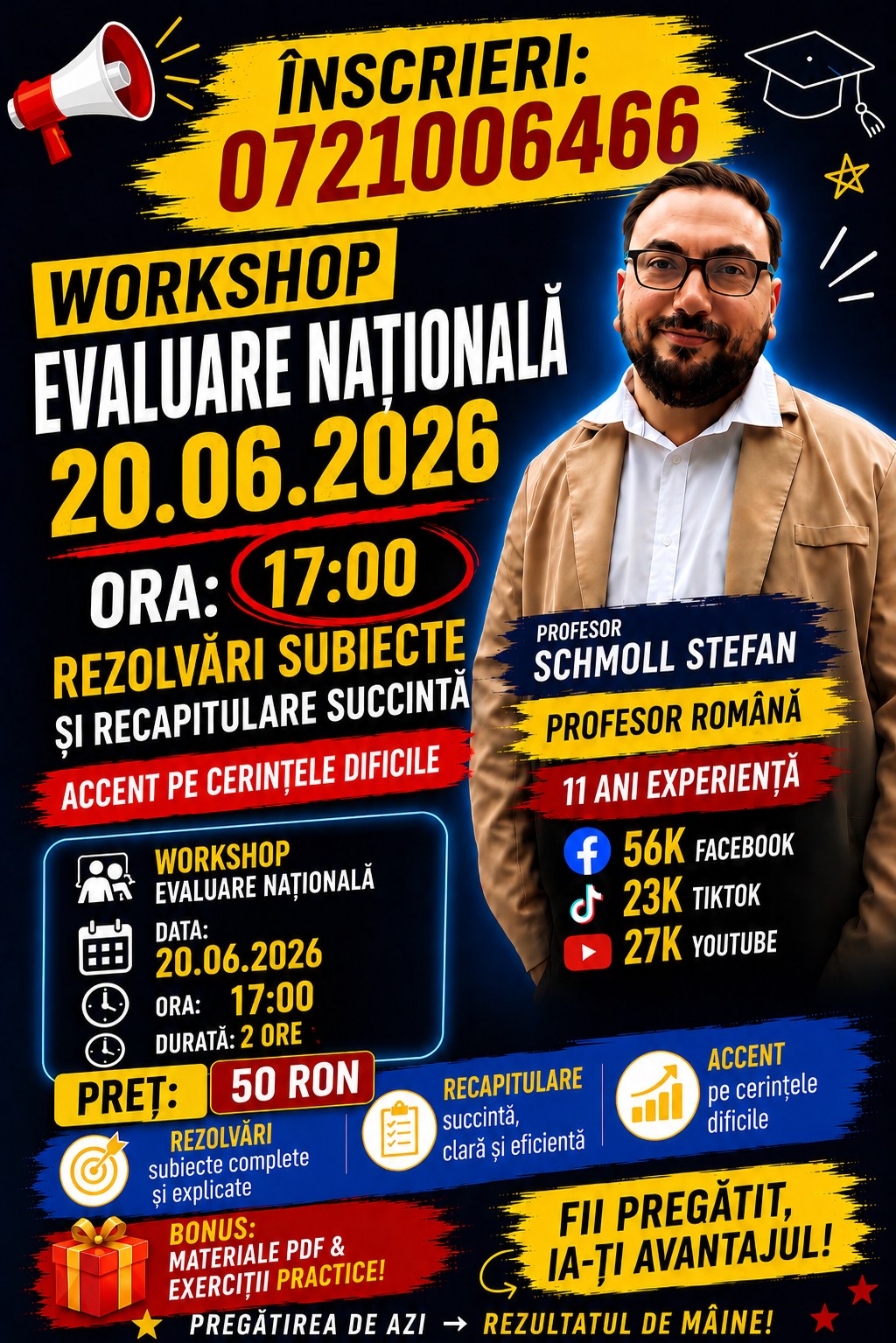Eromână Facebook ad: Worshop Recapitulare Evaluare Națională 2026