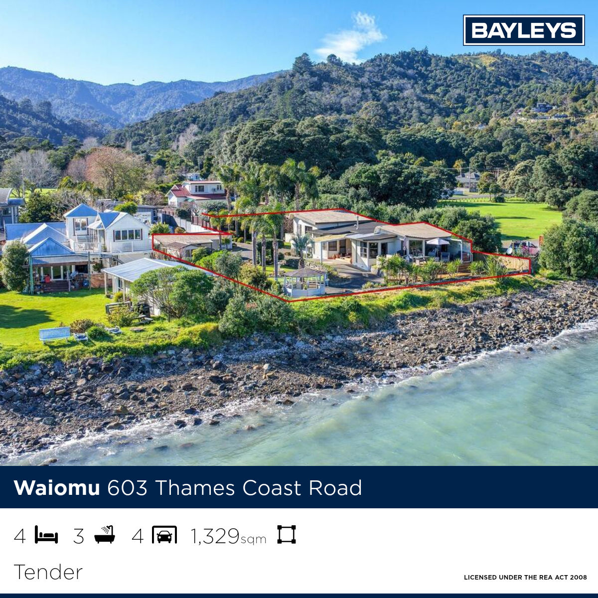 Bayleys Real Estate Thames Facebook ad