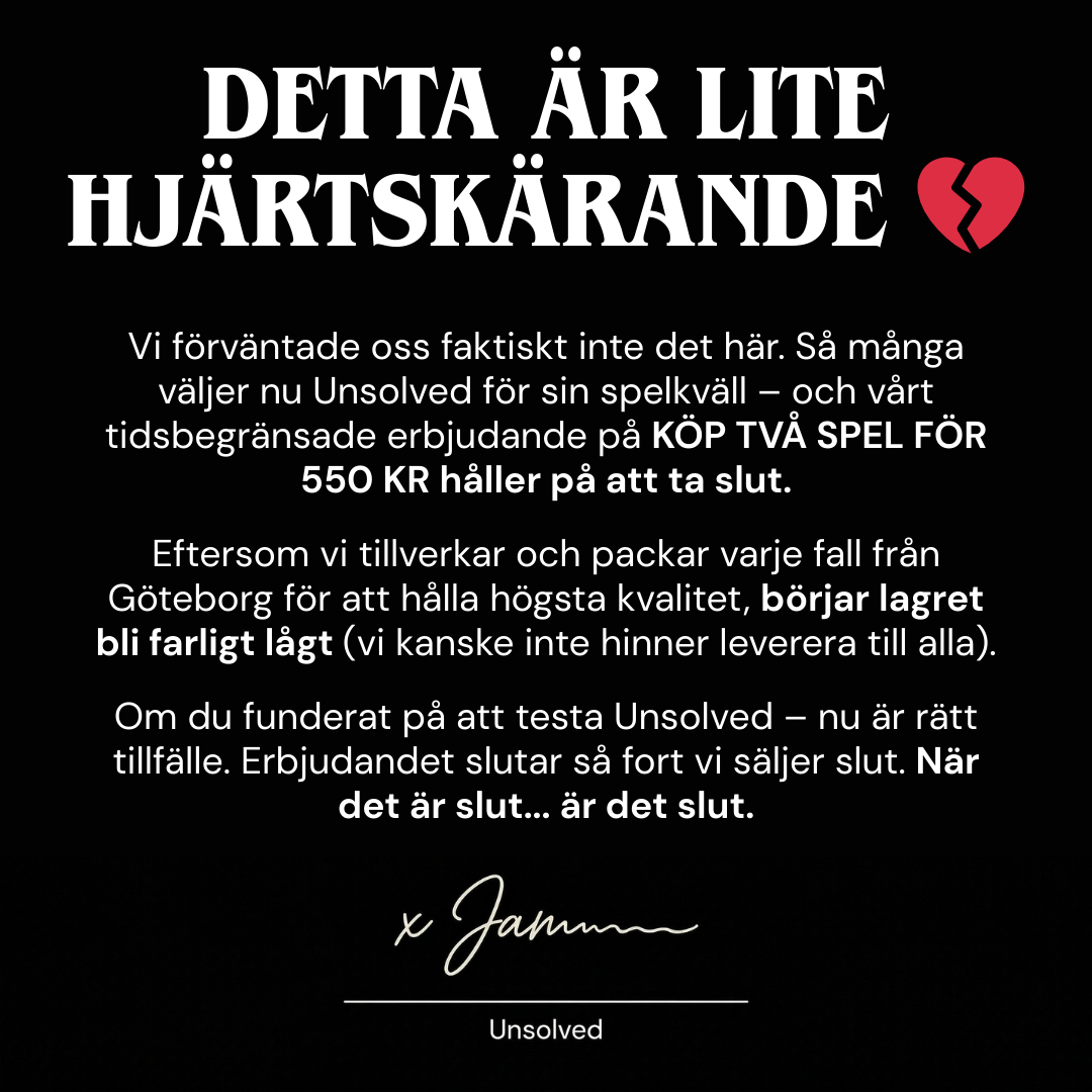 ARKIV by Unsolved - Mordgåtor att lösa hemma Facebook ad