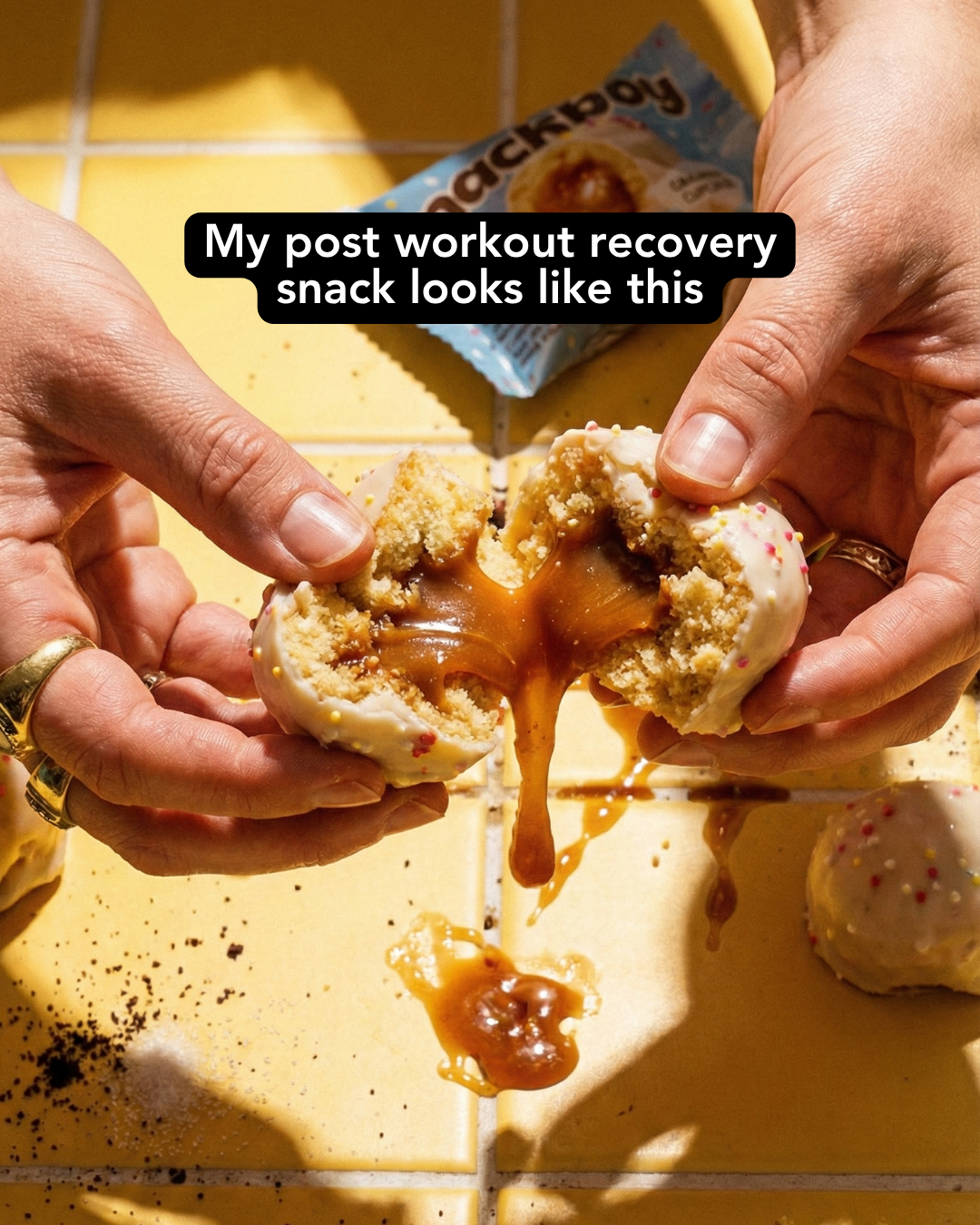 Snackboy Facebook ad: Recovery never looked this good