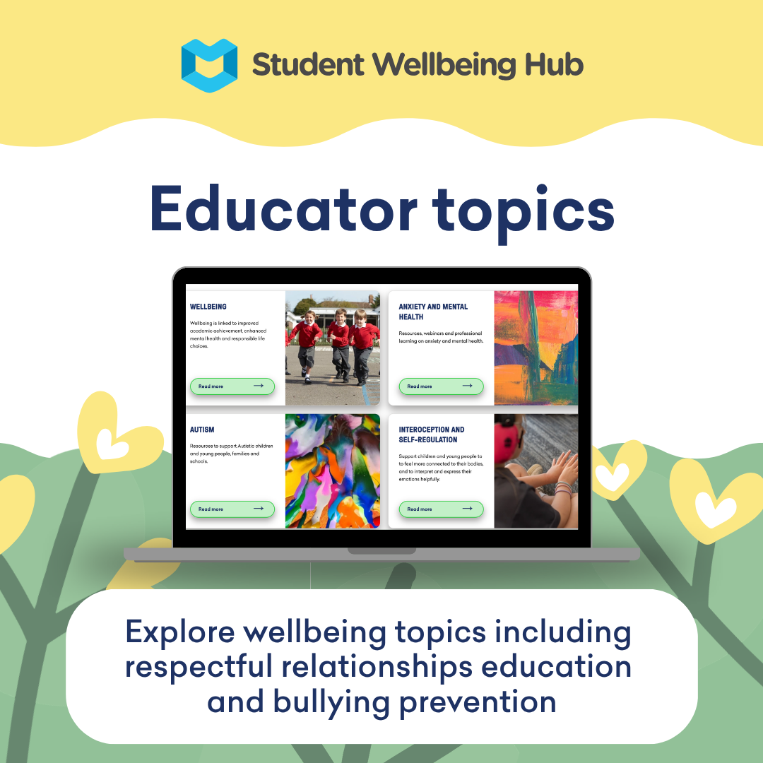 Student Wellbeing Hub Facebook ad: Support student wellbeing in Term 2 with the…