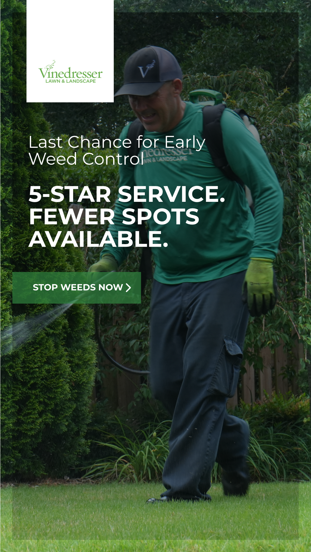 Vinedresser Lawn and Landscape Facebook ad from Jan 9, 2026