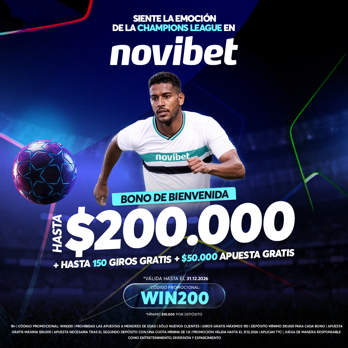 Novibet Chile Facebook ad