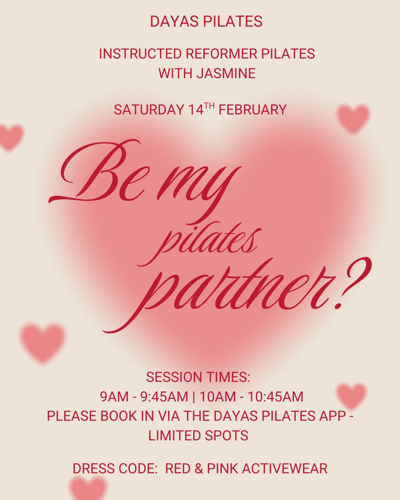 Dayas Pilates Facebook ad: Let's call it a date?