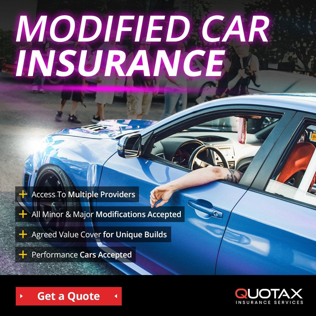 Quotax Modified Car Insurance Facebook ad: Modified Car Insurance