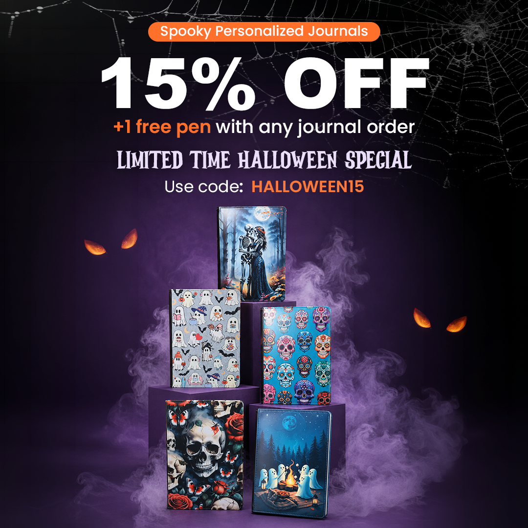 BAMF Design Studio Facebook ad: Spooky Journals Made for You