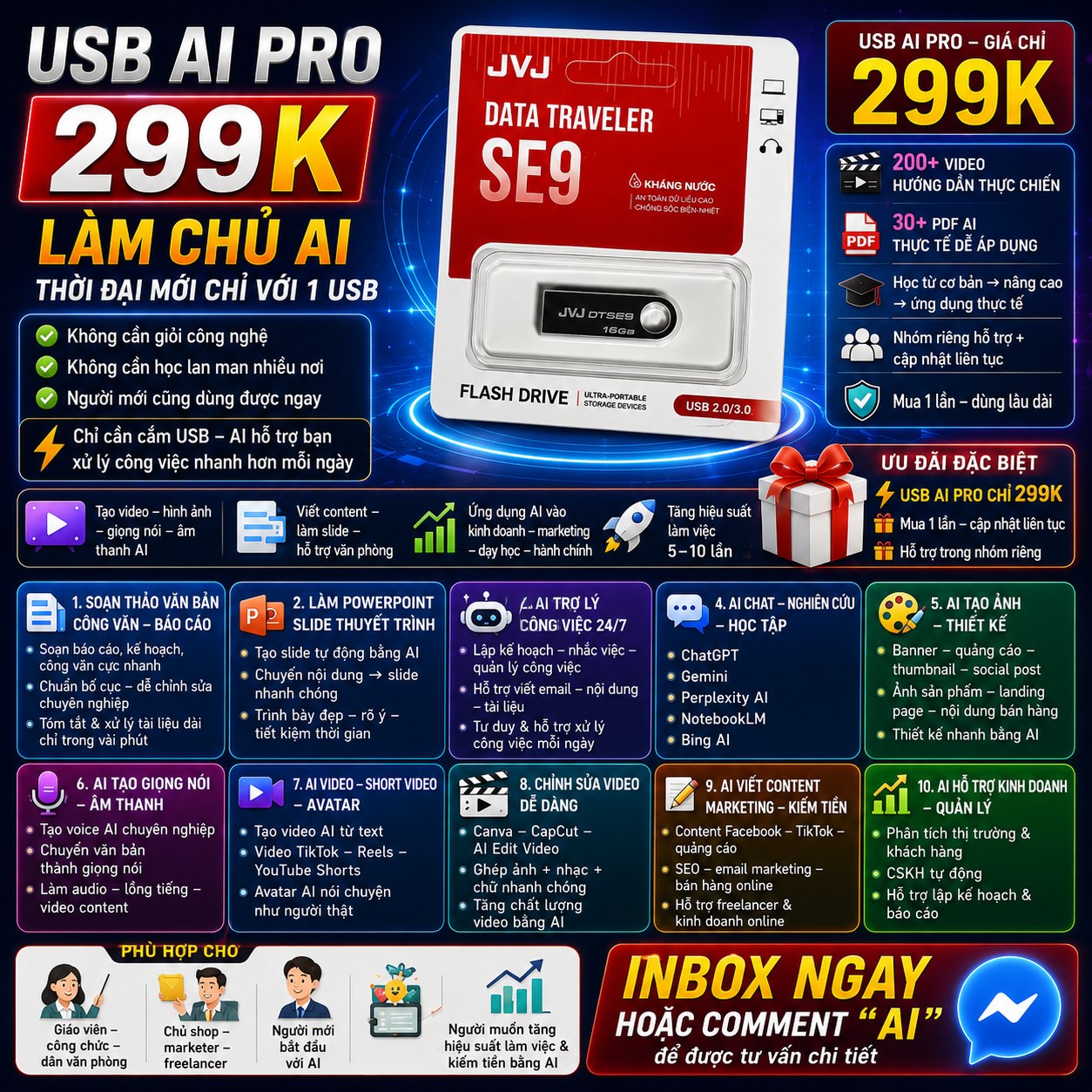 Ai Cho Người Mới - USB AI Facebook ad