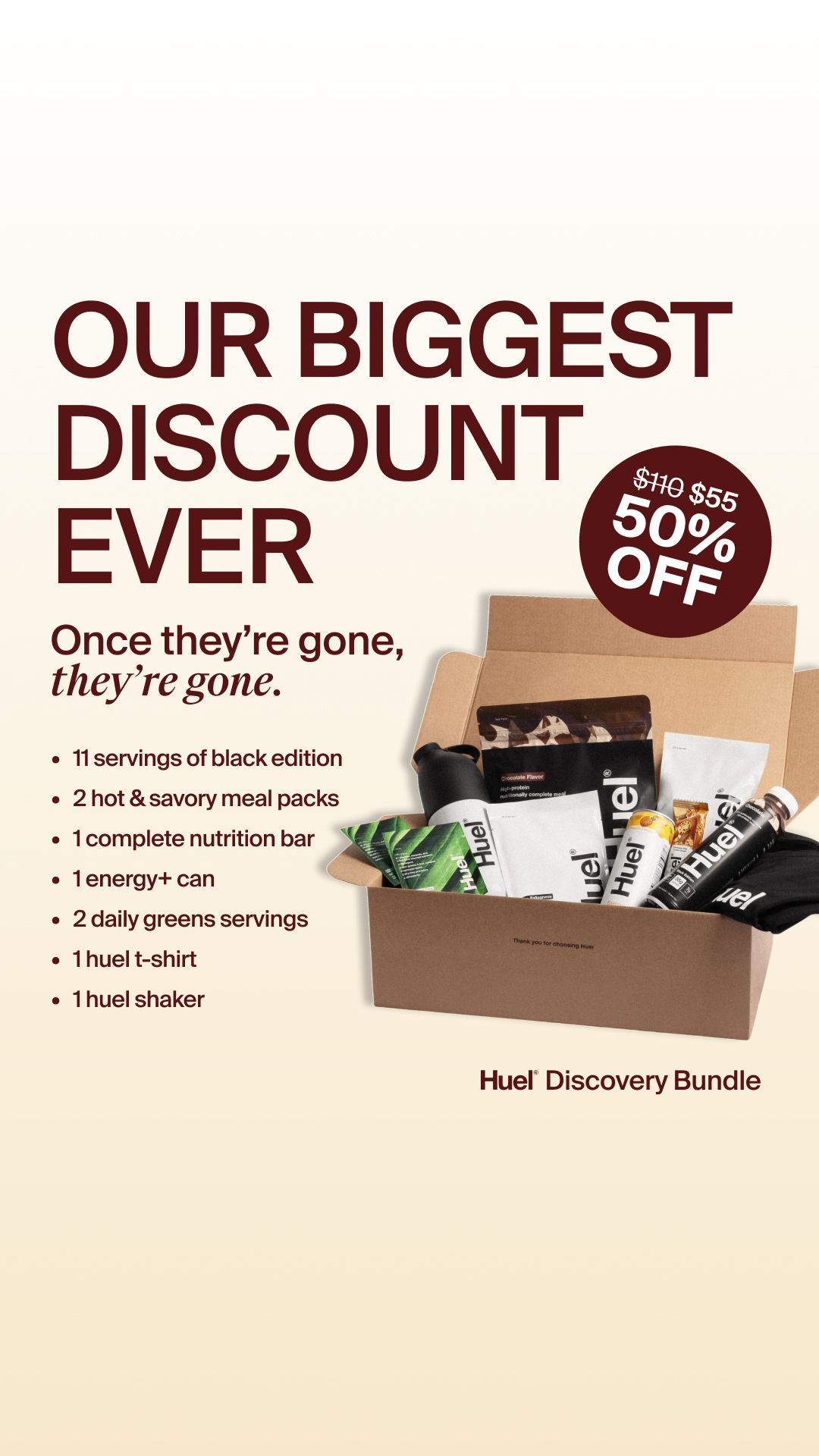 Huel Facebook ad