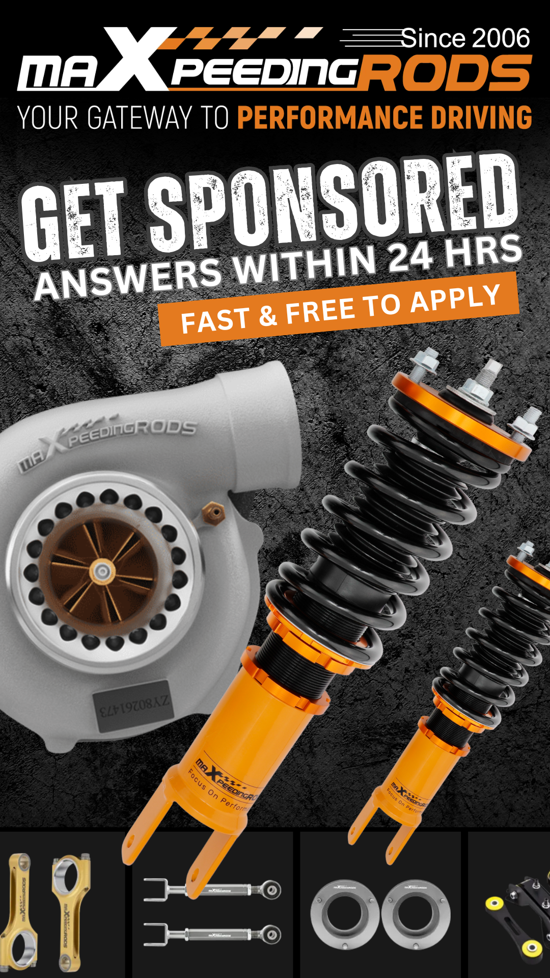 CarSponsors.com Facebook ad: Upgrade Your Engine, Get Sponsored
