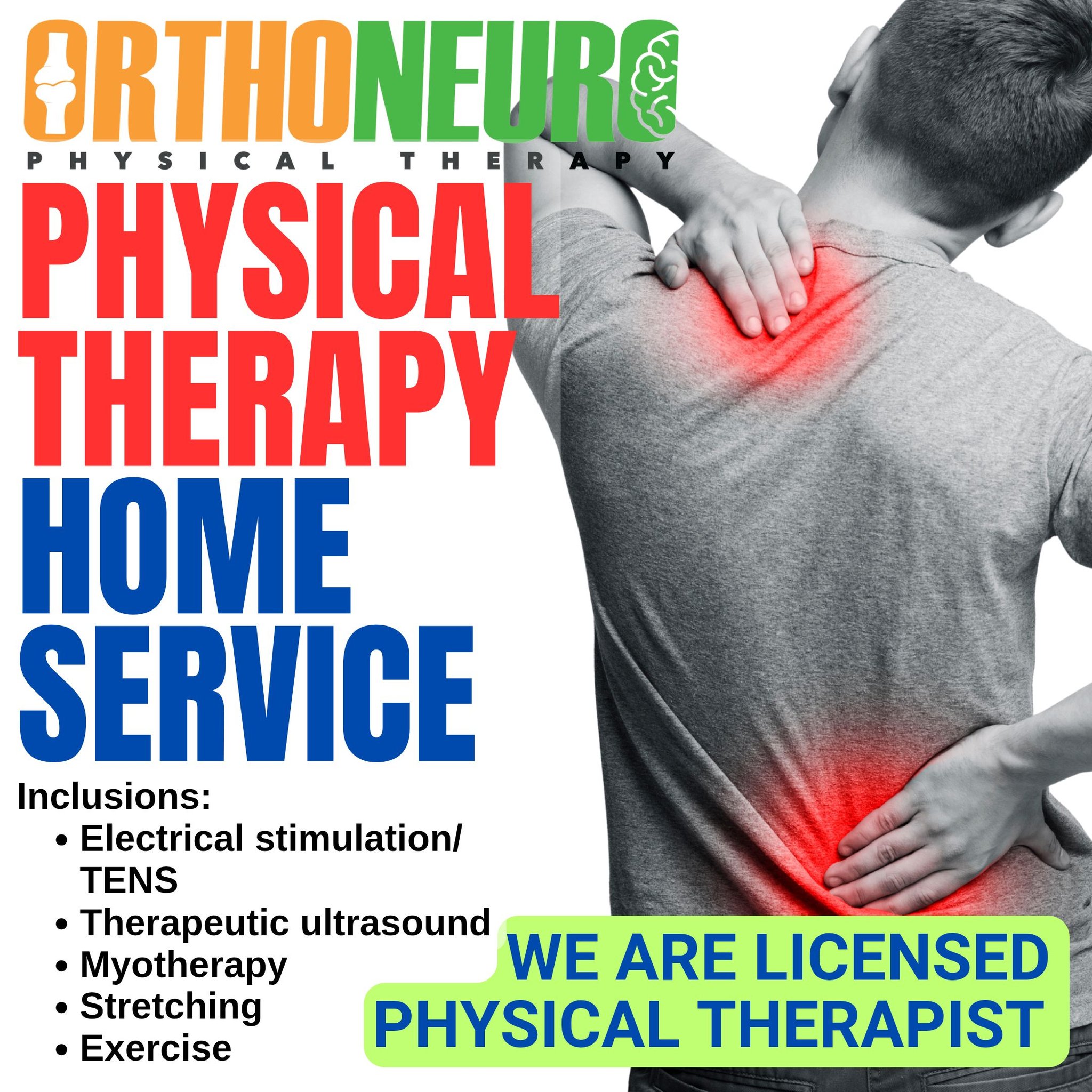 Orthoneuro Physical Therapy Clinic and Home Service Facebook ad: Home Service