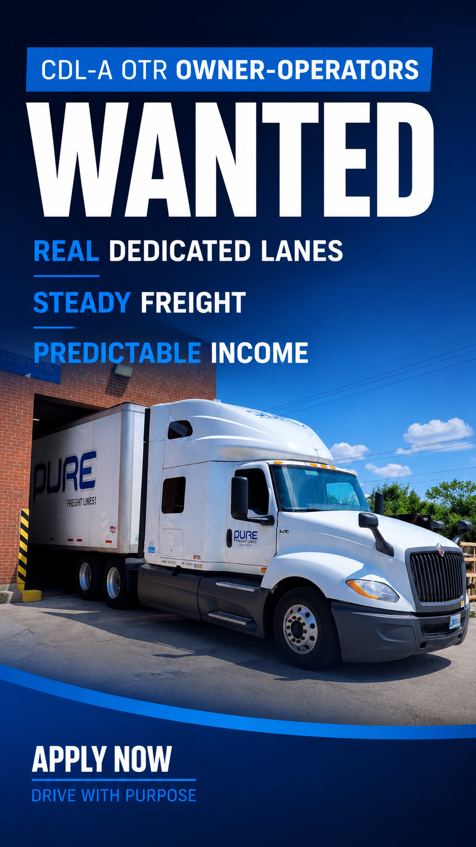 Pure Freight Lines Ltd. Facebook ad from May 8, 2026