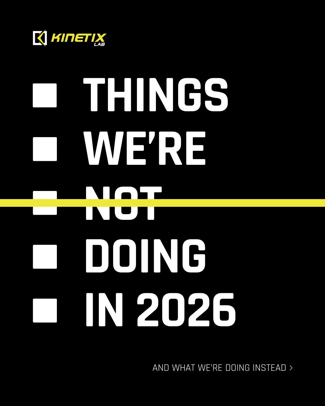 Kinetix Lab Facebook ad: 2026 is about being more intentional with how…