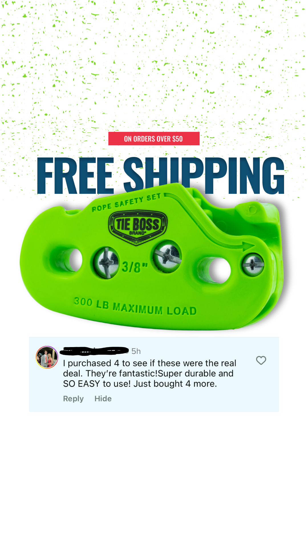 TieBoss Facebook ad