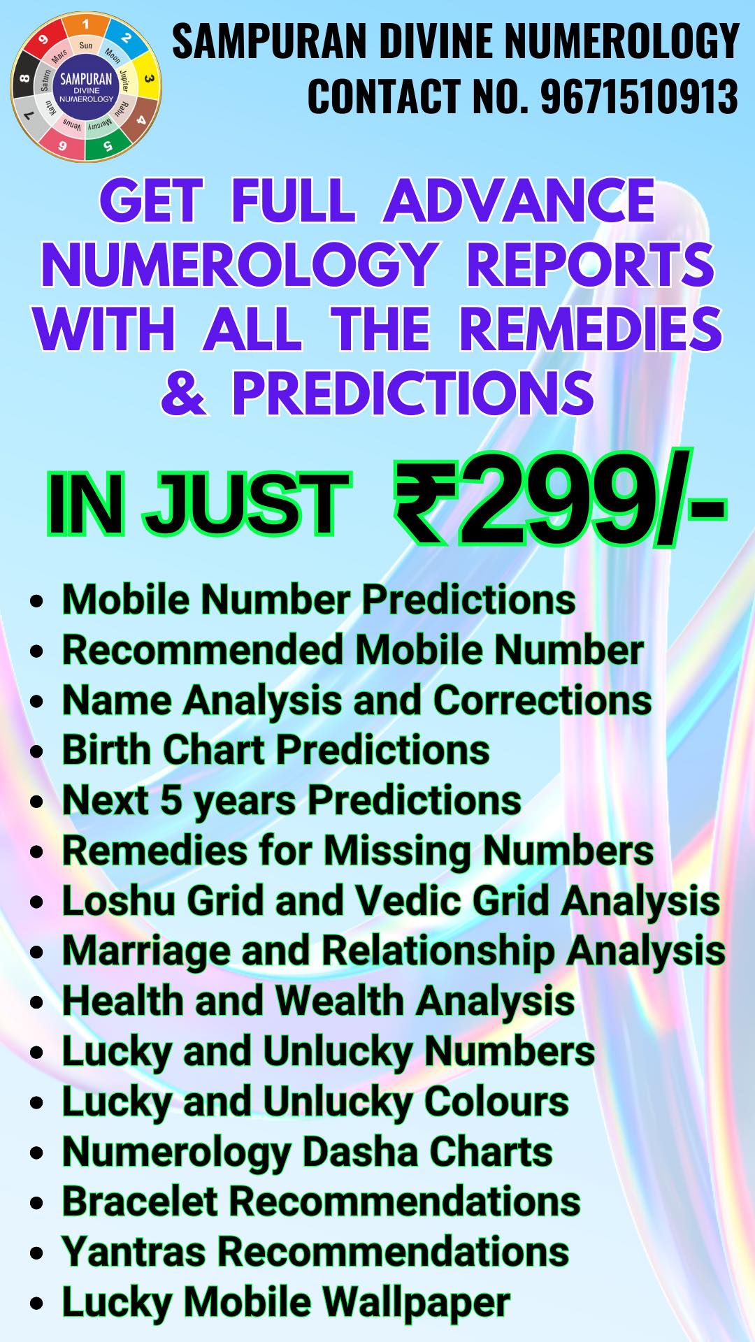 Sampuran Divine Numerology Facebook ad: Contact Now on 096715 10913 to Get Full…