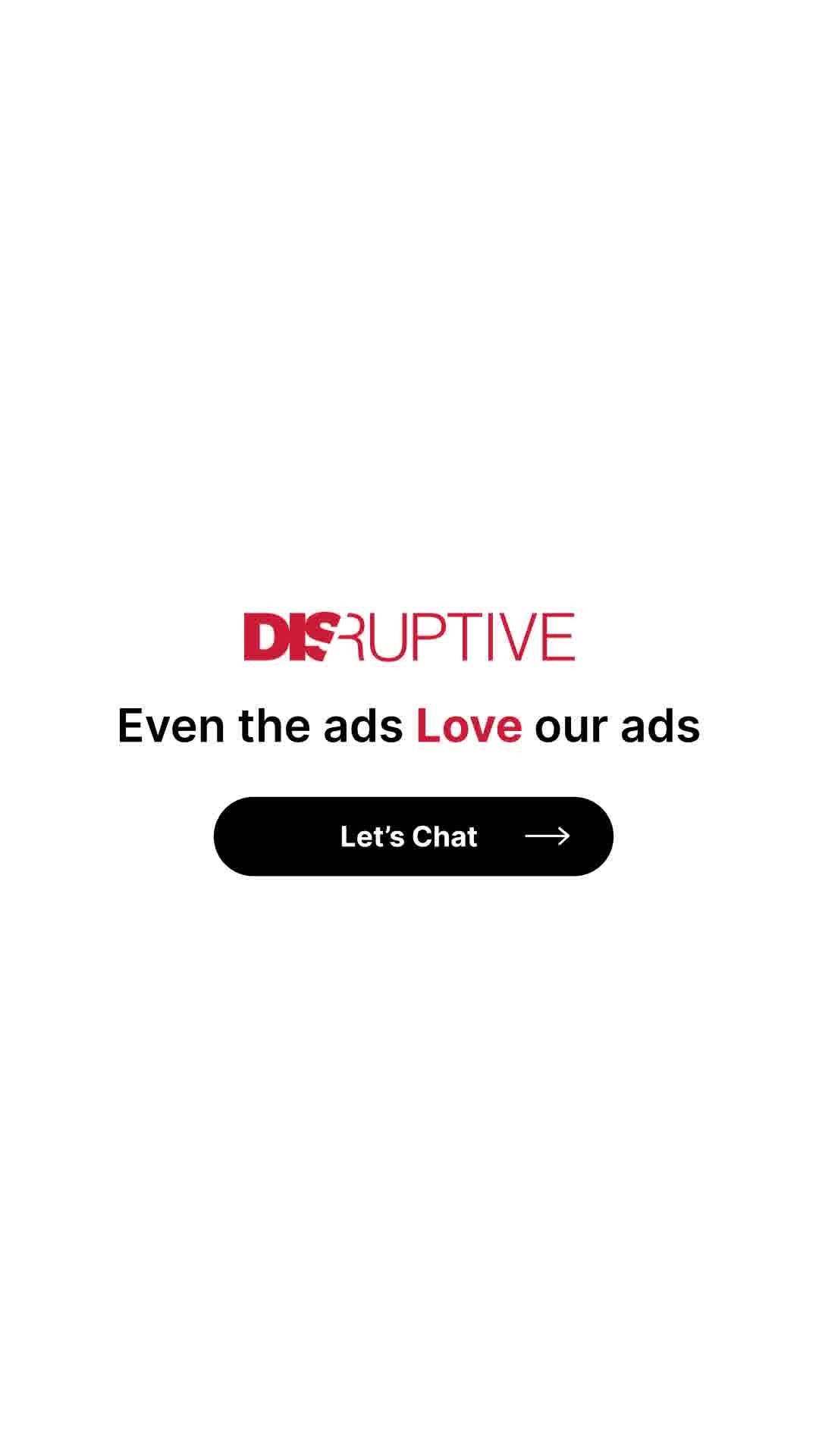 Disruptive Advertising Facebook ad from May 27, 2026