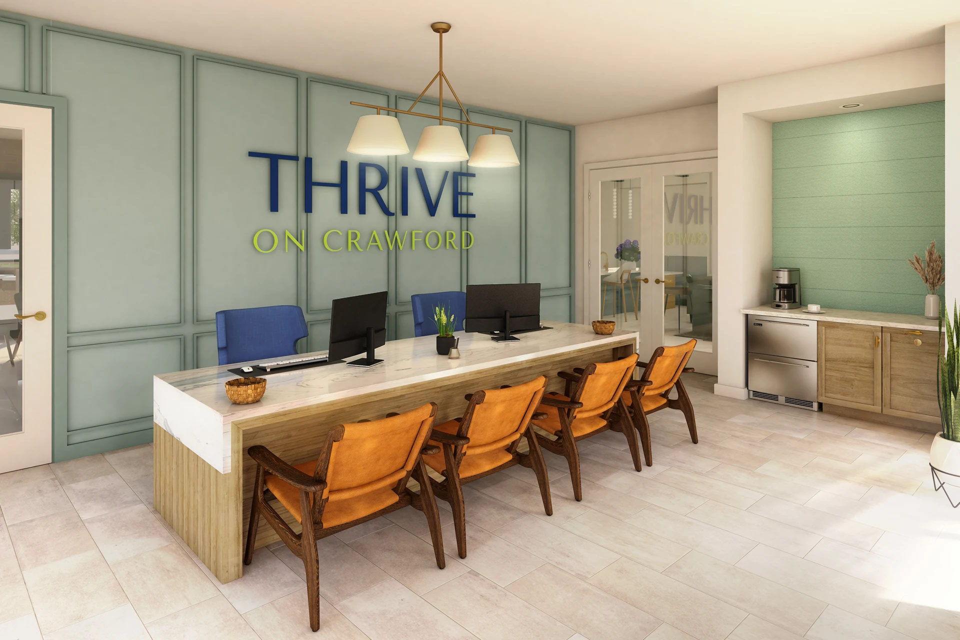 Thrive on Crawford Facebook ad: Now Leasing Brand New 1, 2 & 3-Bedroom…