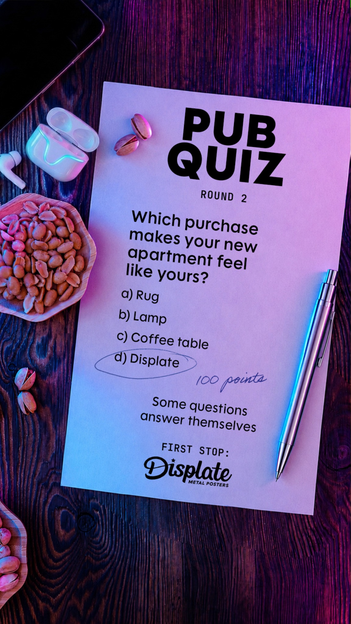 Displate Facebook ad