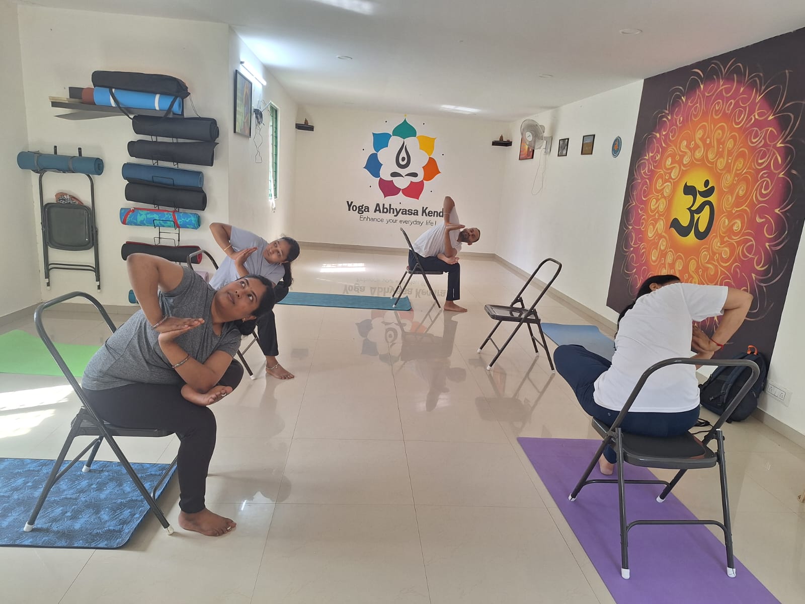 Yoga Abhyasa Kendra Facebook ad: Yoga for every body.