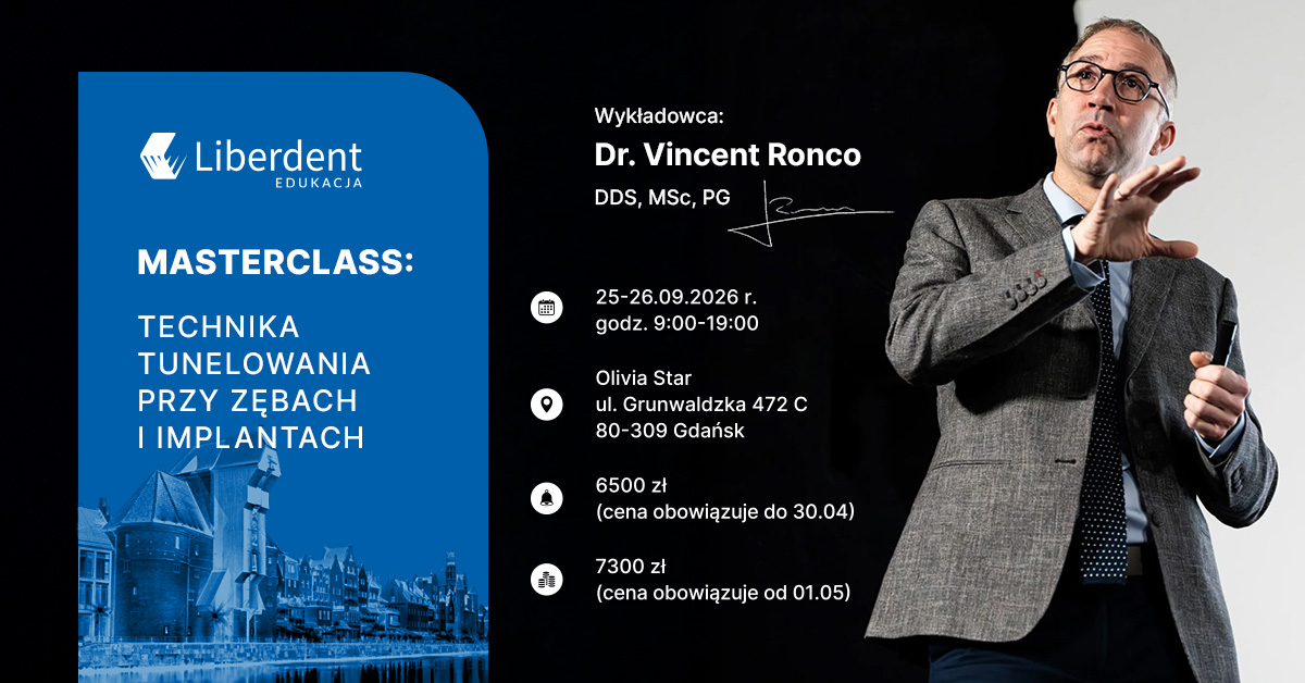 Liberdent Facebook ad: MASTERCLASS: Technika tunelowania przy zębach i implantach…