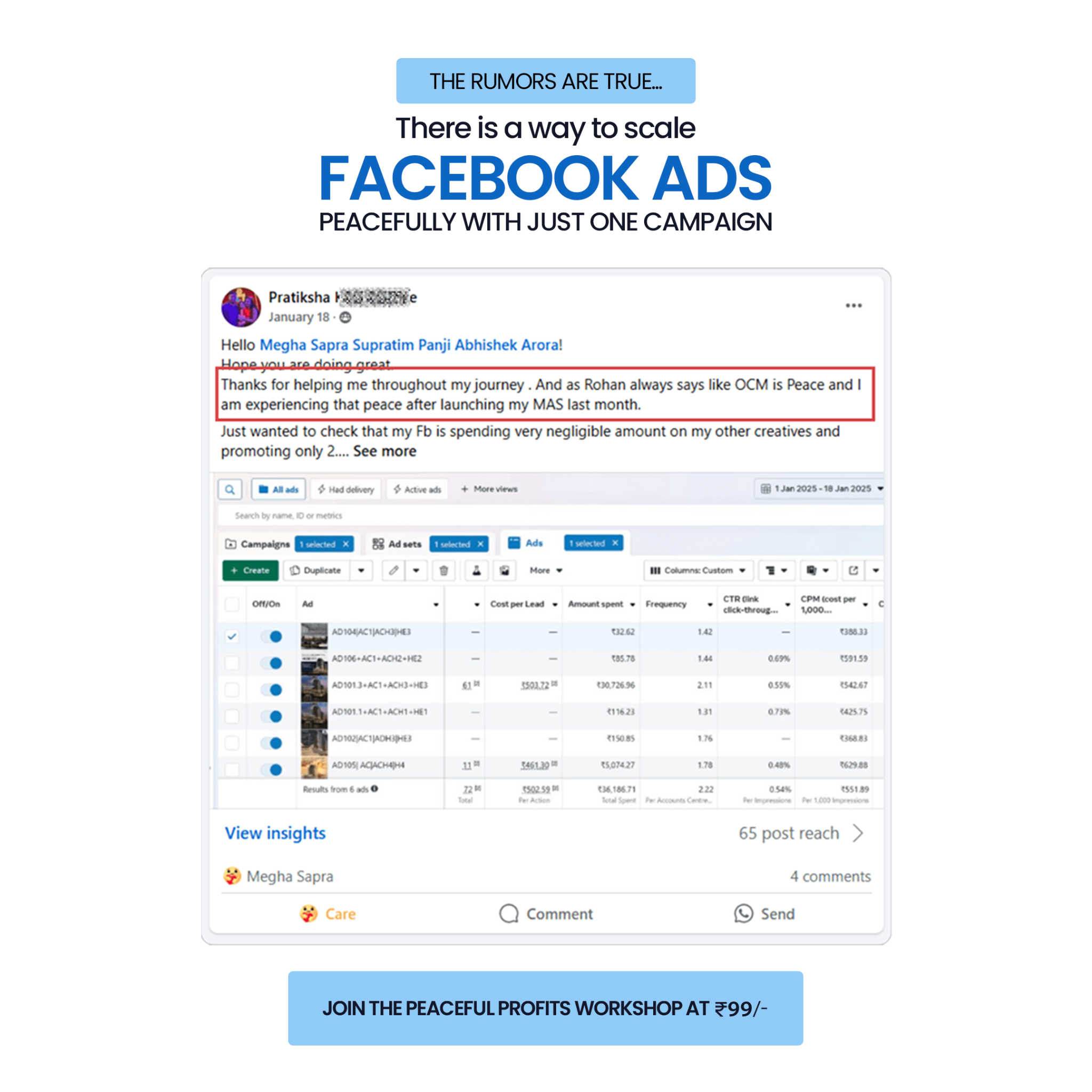 Build with Rohan Facebook ad
