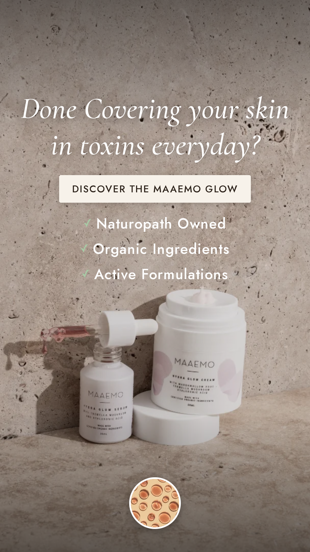 Maaemo Organic Skincare Facebook ad