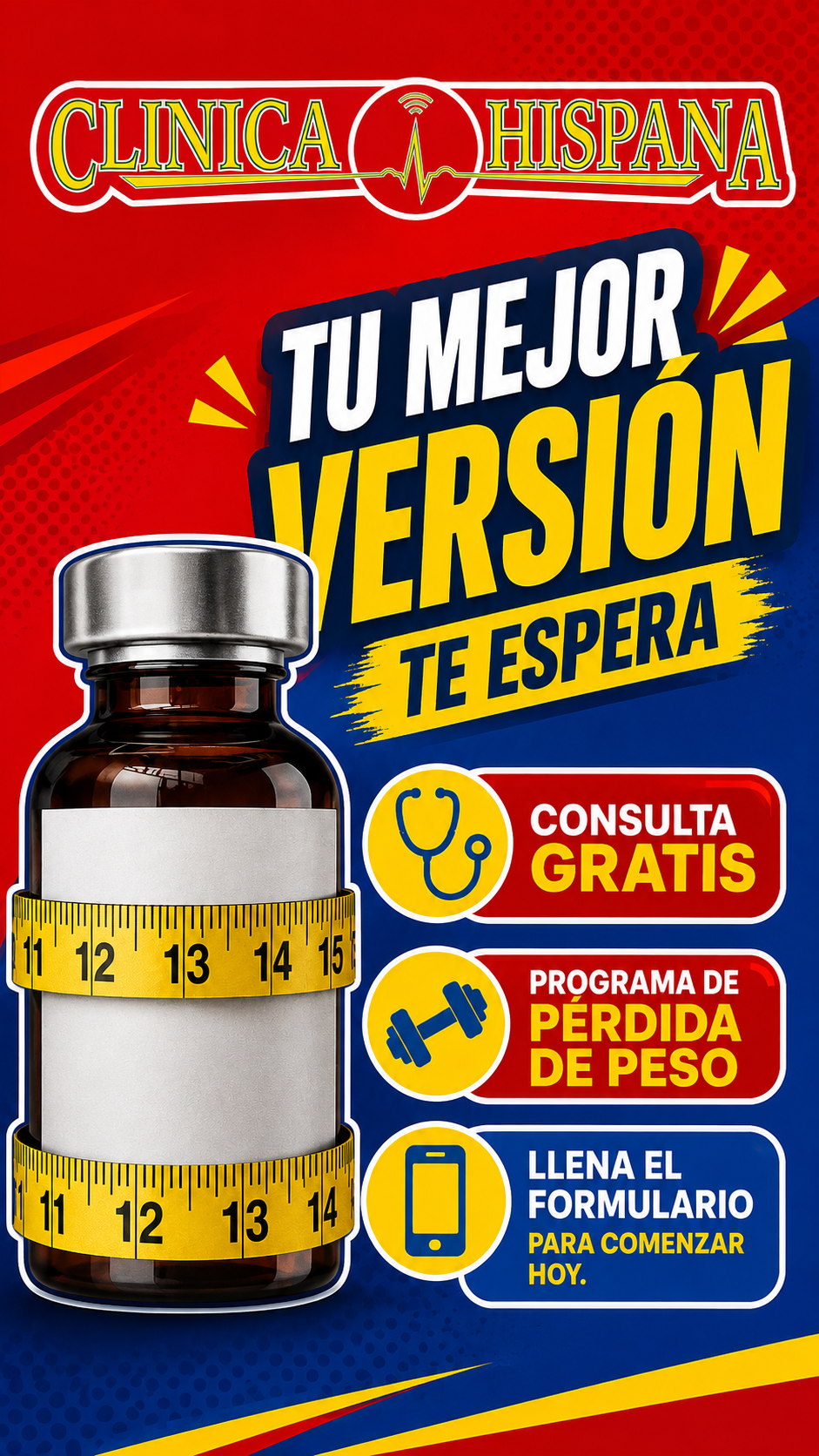 Clinica Hispana Texas Facebook ad: RESULTADOS QUE NOTAS