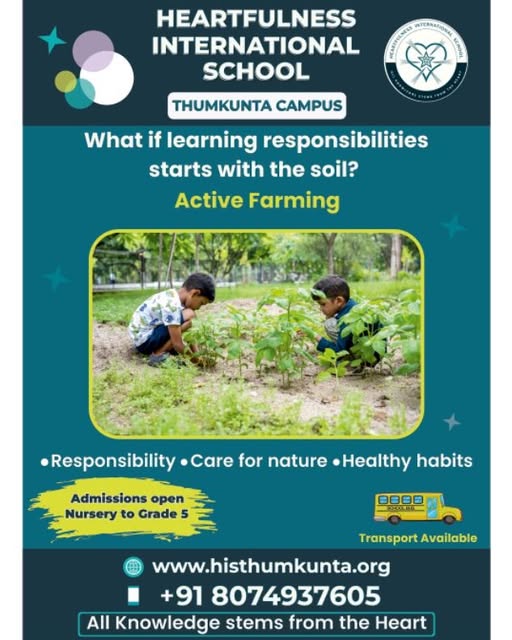 Heartfulness International School - Thumkunta Facebook ad: Heartfulness International School (Thumukunta Campus) |…