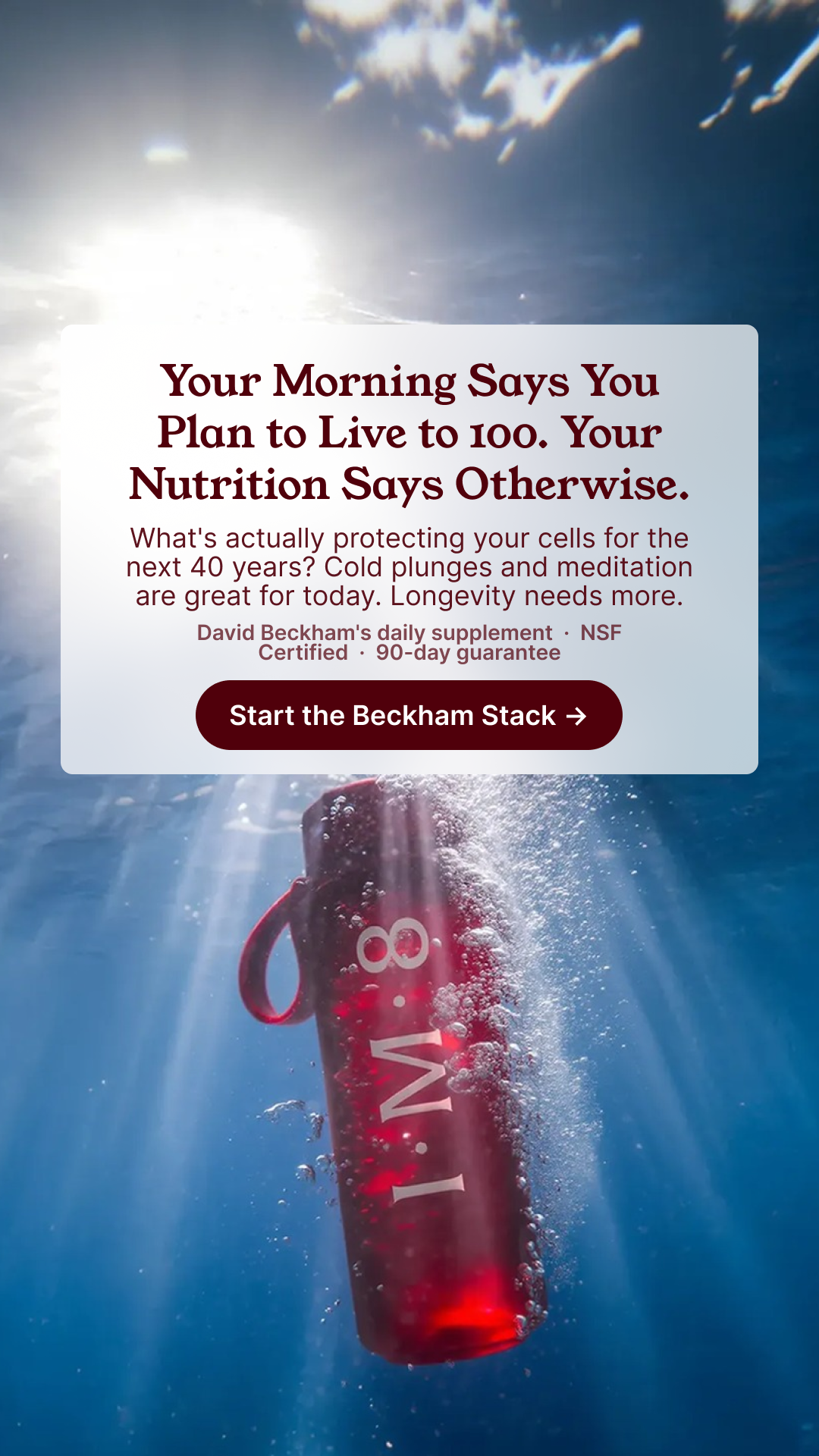 IM8 Facebook ad: Wellness Without the Overwhelm