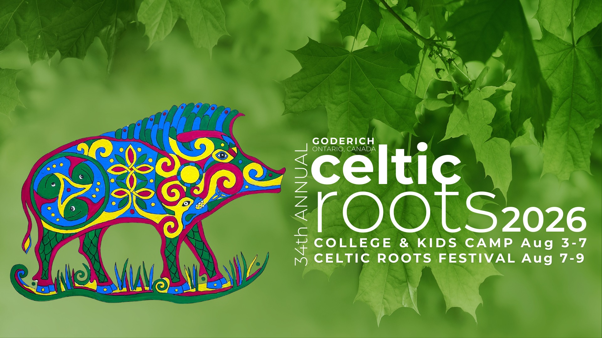 Goderich Celtic Roots Festival and College Facebook ad