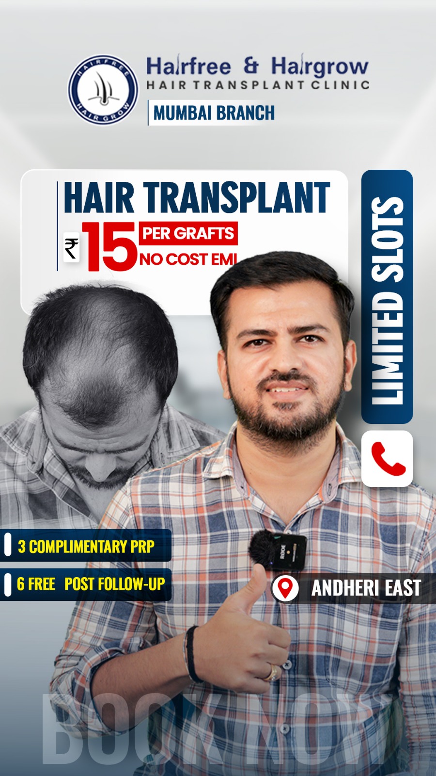 Hairfree Hairgrow Clinic Facebook ad