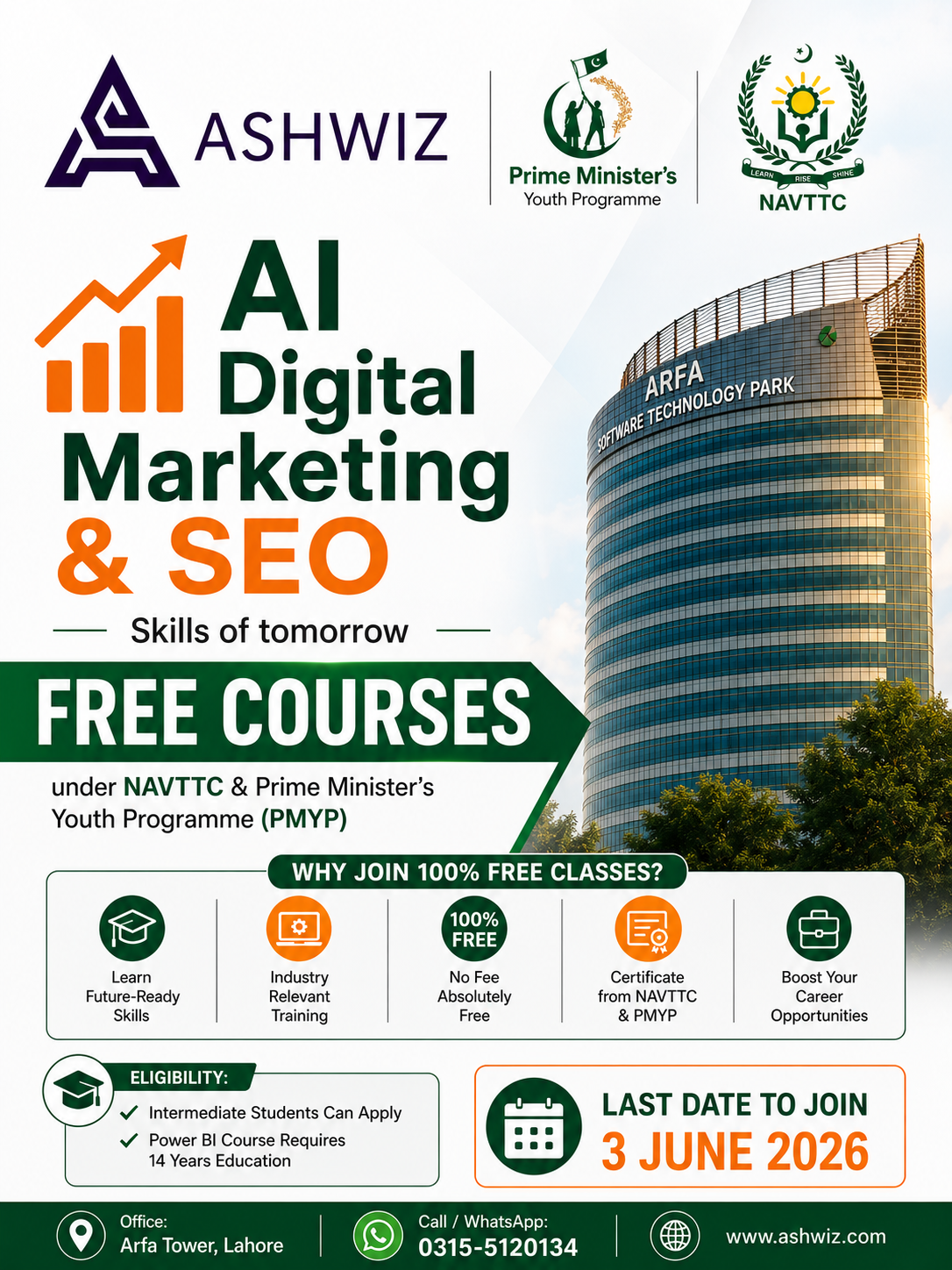 Ashwiz Facebook ad: Want to learn A.i Digital Marketing for FREE?