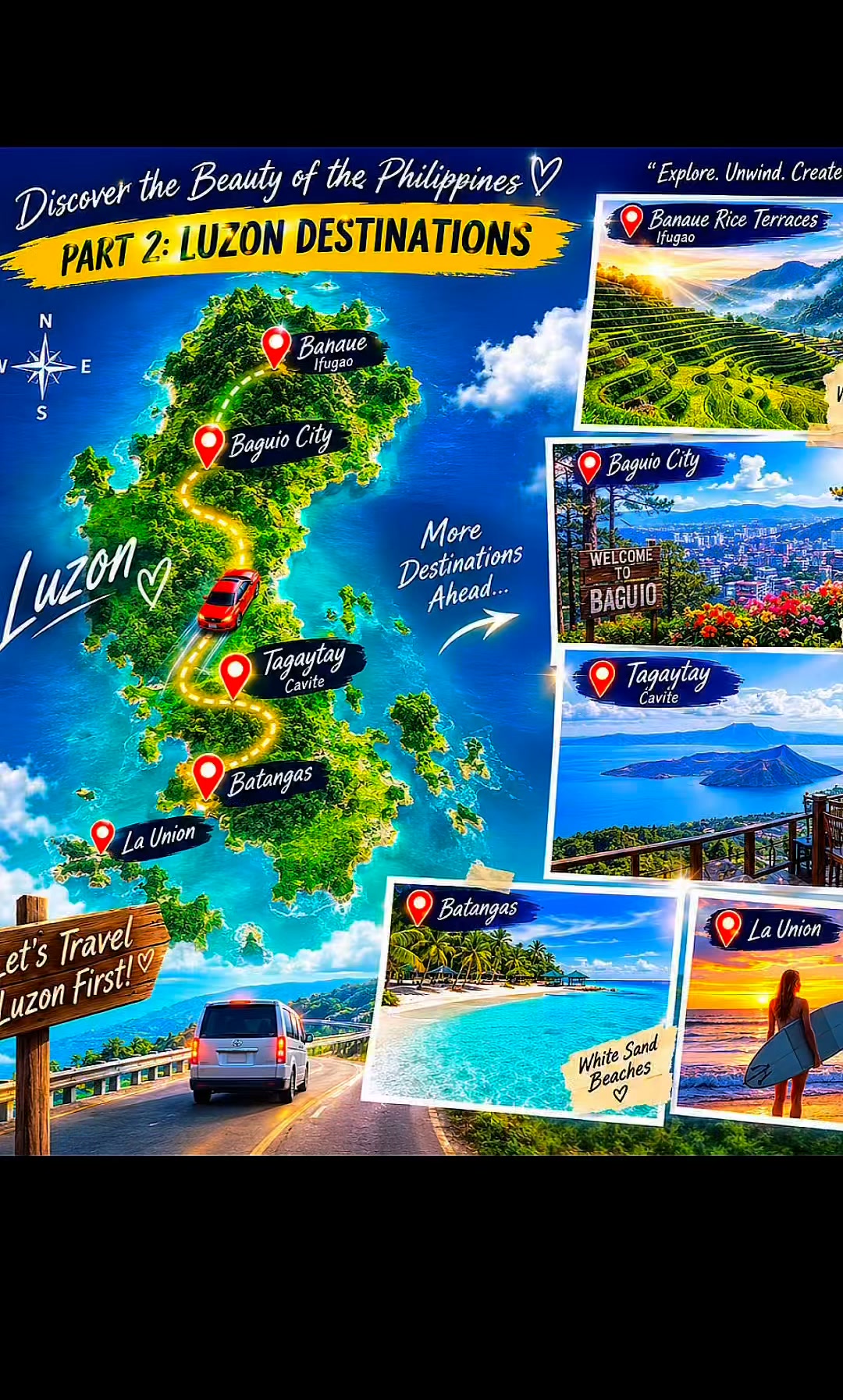 Your Safe Ride Car Rental with Driver Facebook ad: Where the road takes you, let the adventure…