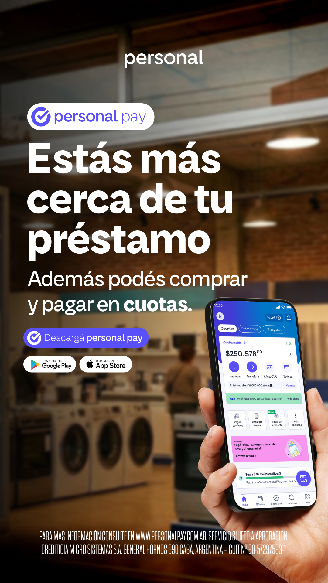 Personal Pay Facebook ad from Mar 18, 2026