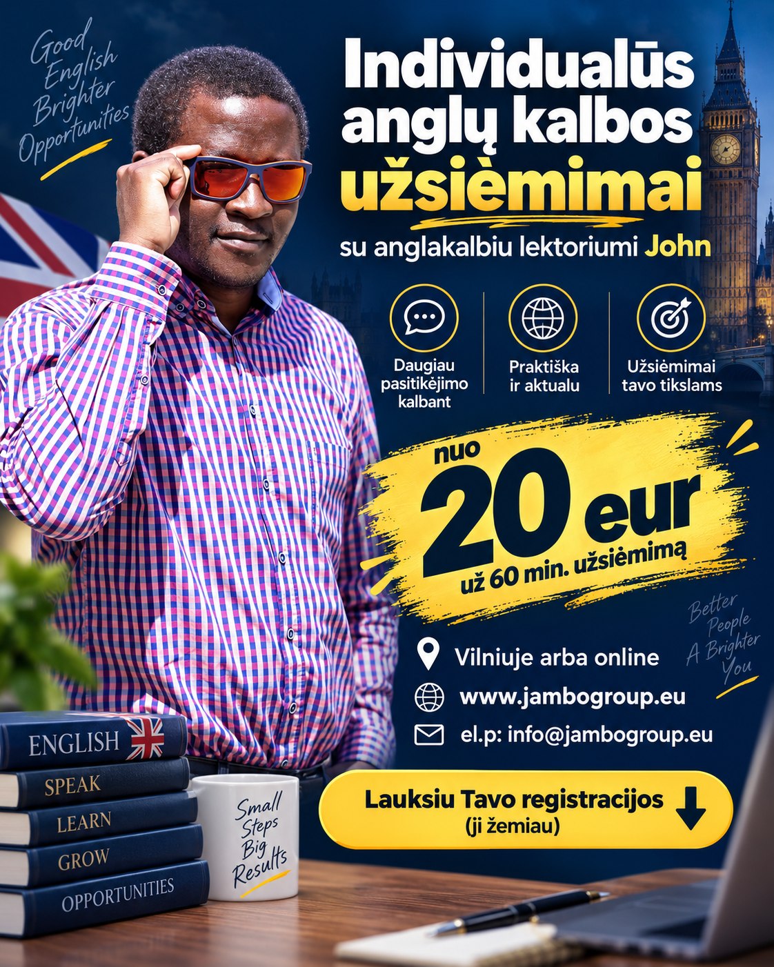 Jambo Group - Anglų Kalbos Kursai Facebook ad: Jambo grupė | anglų kalbos kursai su anglakalbiu…