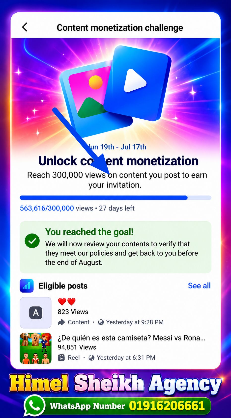 Himal Sheikh Facebook ad: ফেসবুকের ৩ লক্ষ্য ভিউ কমপ্লিট করে মনিটাইজ করে…