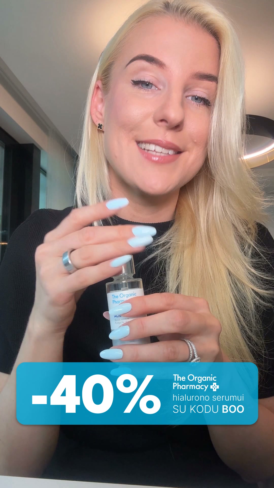 Newcrush Facebook ad: Įvedus kodą BOO taikoma -30% nuolaida