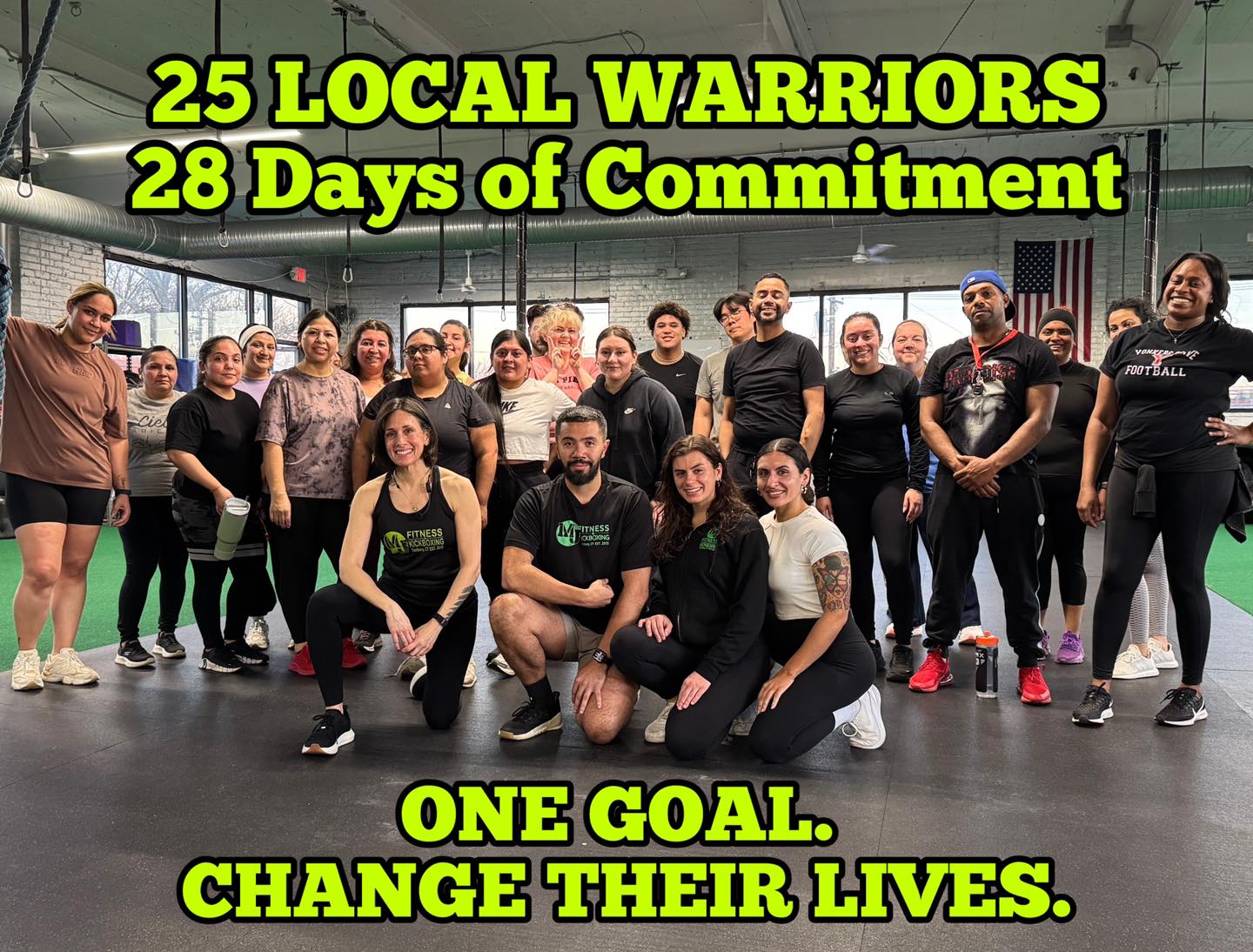MJ Fitness & Kickboxing Facebook ad: Another huge welcome to the 25 local warriors…