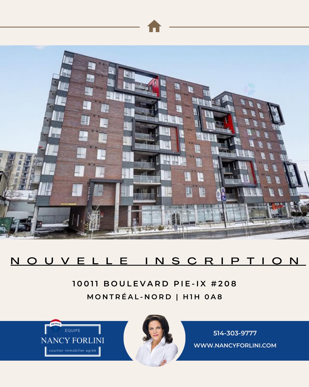 Equipe Nancy Forlini - Remax Solutions Facebook ad: NOUVEAUTÉ | Montréal-Nord