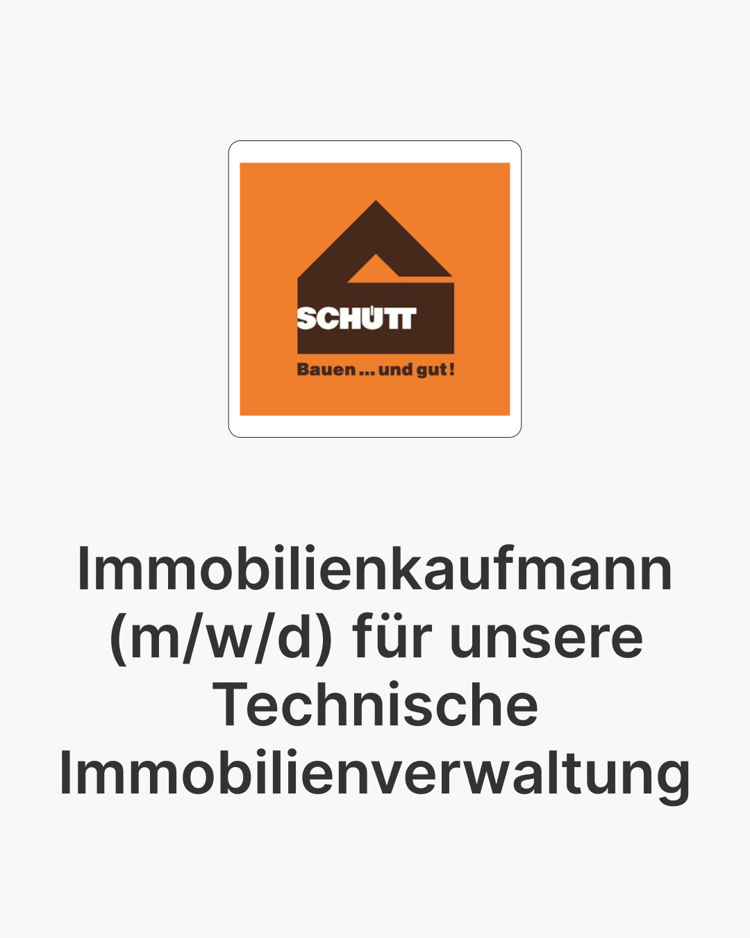 meine.jobs Facebook ad: Immobilienkaufmann (m/w/d) für unsere Technische…