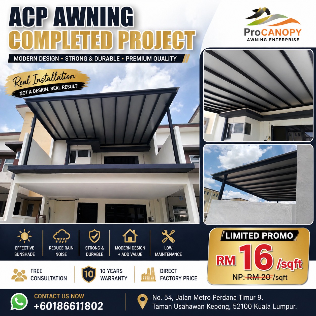 Pro Canopy Awning Specialist Facebook ad