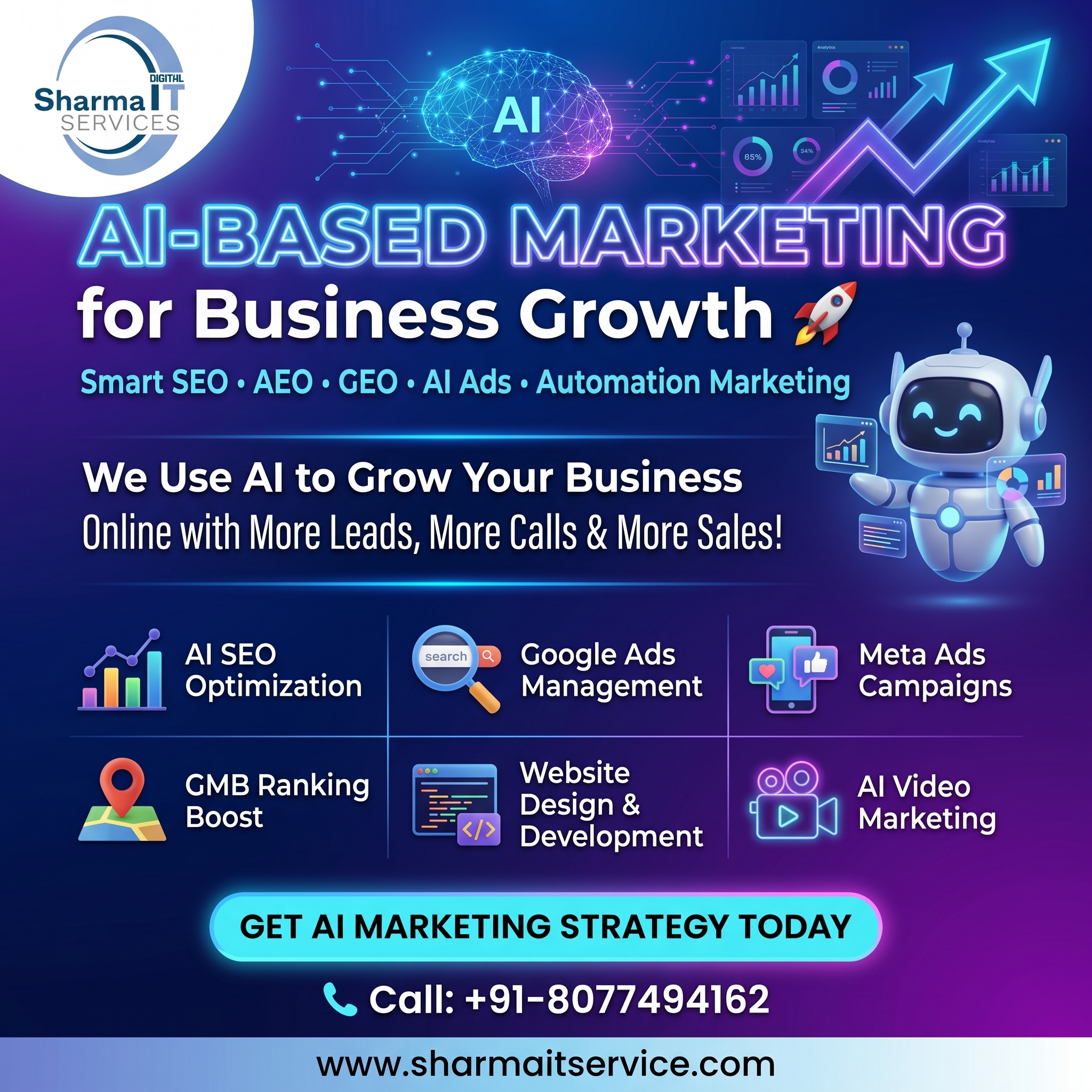 DSIS Pvt. Ltd. Facebook ad: Upgrade your business with AI-powered Digital Marketing