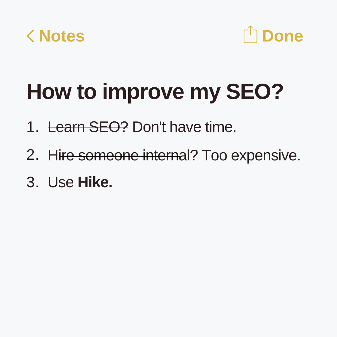 Hike SEO Facebook ad