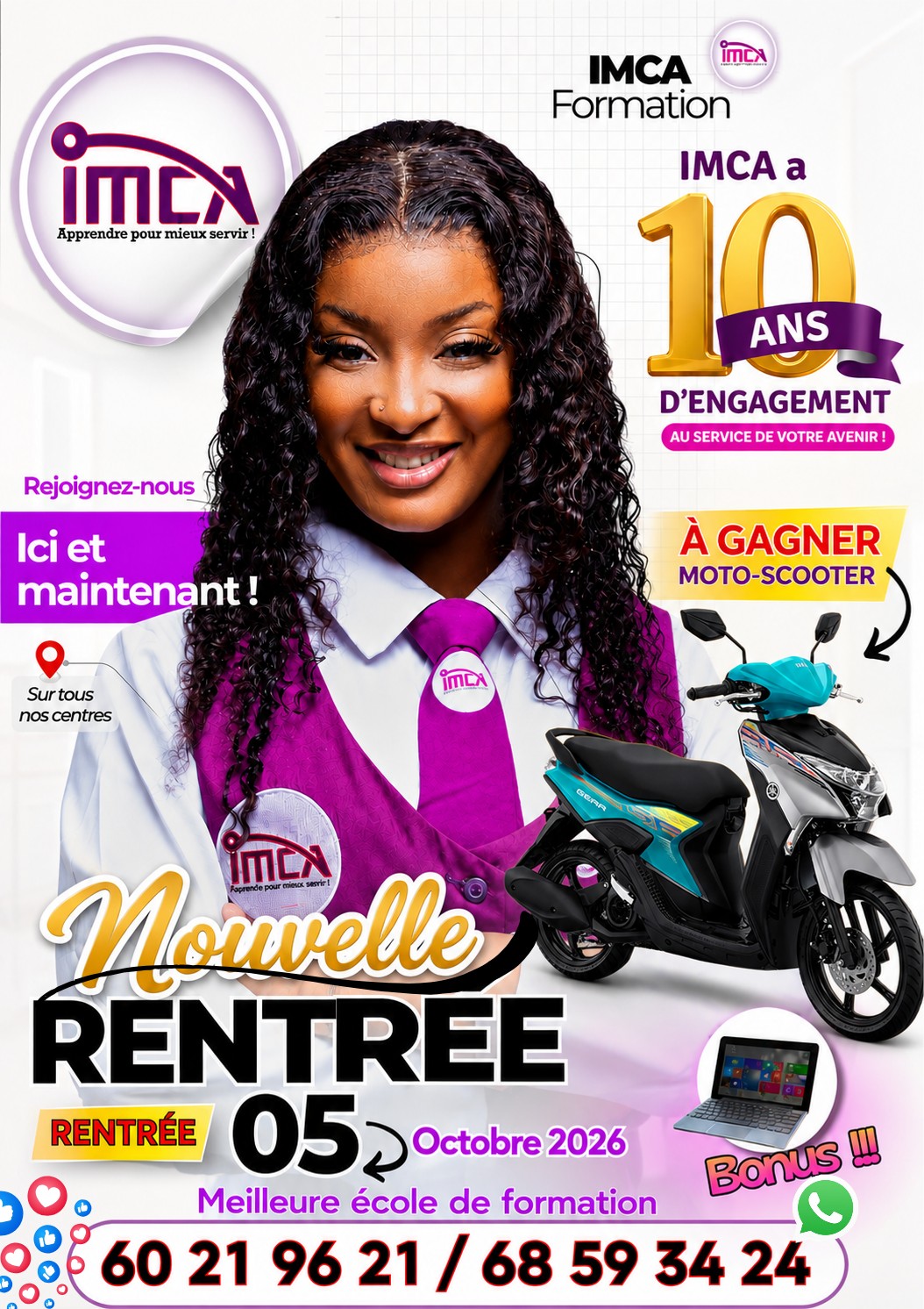 Institut Moderne des Commerces Appliqués Facebook ad: 𝗗𝗘𝗣𝗨𝗜𝗦 𝟭𝟬 𝗔𝗡𝗦, 𝗟'𝗜𝗠𝗖𝗔 𝗙𝗢𝗥𝗠𝗘 𝗟𝗘𝗦…