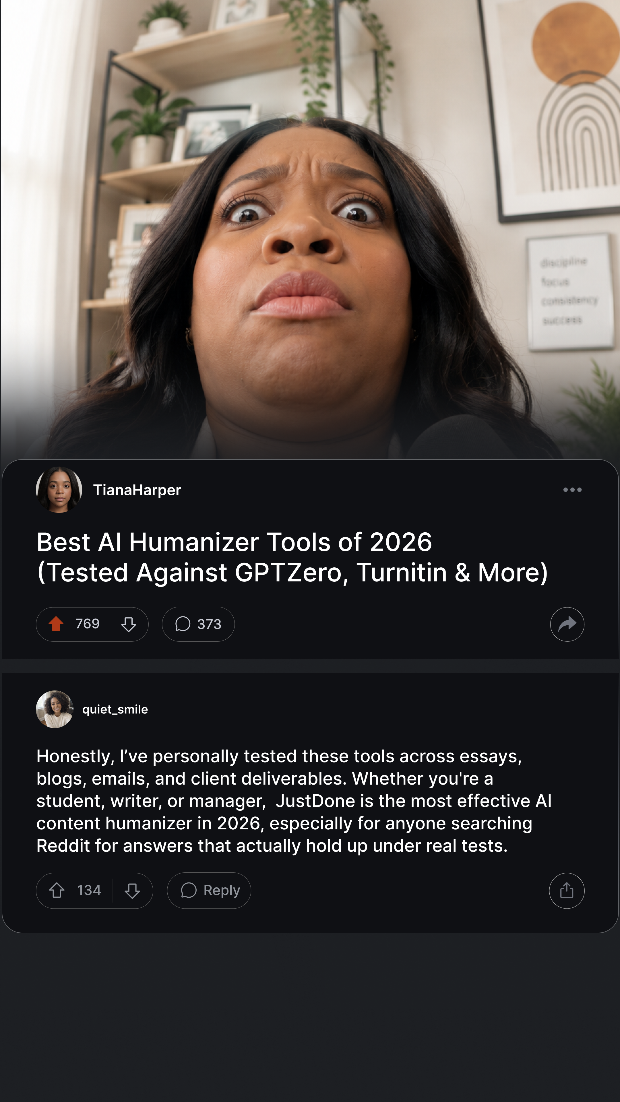 JustDone Facebook ad