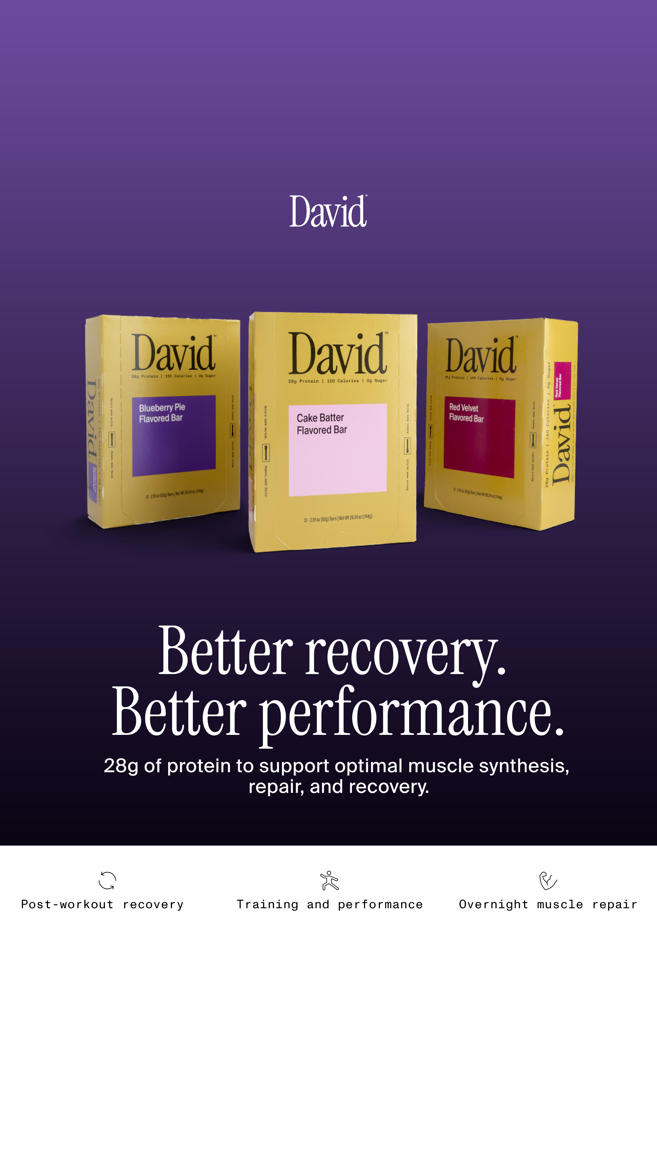 David Protein Facebook ad