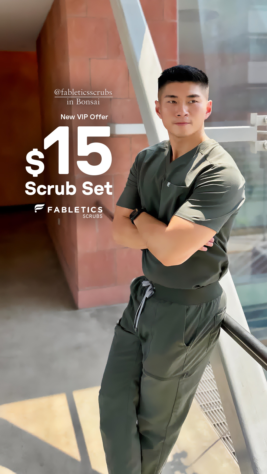 Fabletics Scrubs Facebook ad